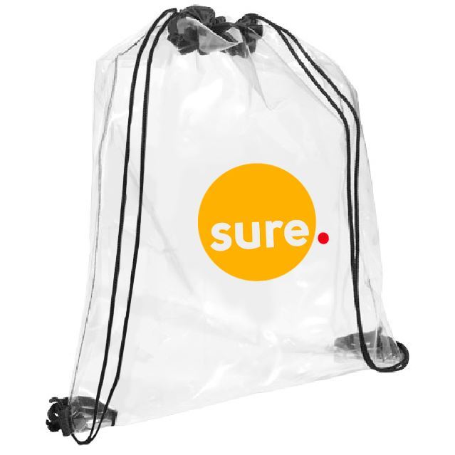 AMT Trade. PVC Clear Drawstring Bag